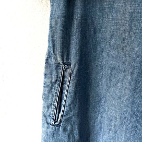 Anthropologie Cloth & Stone Chambray Tencel Denim Shirt Dress - Picture 4 of 9